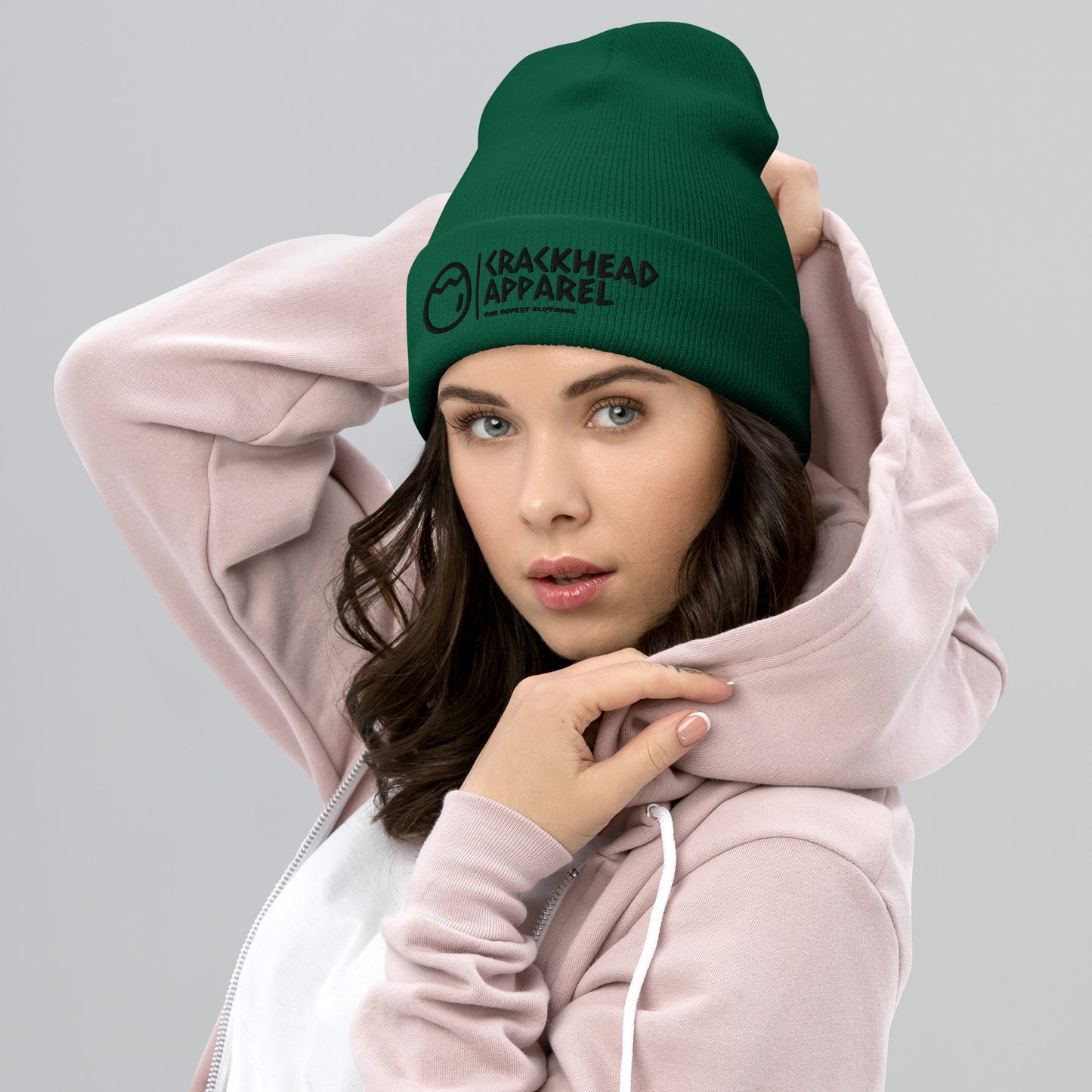 Embroidered Crackhead Apparel Cuffed Beanie - Crackhead Apparel