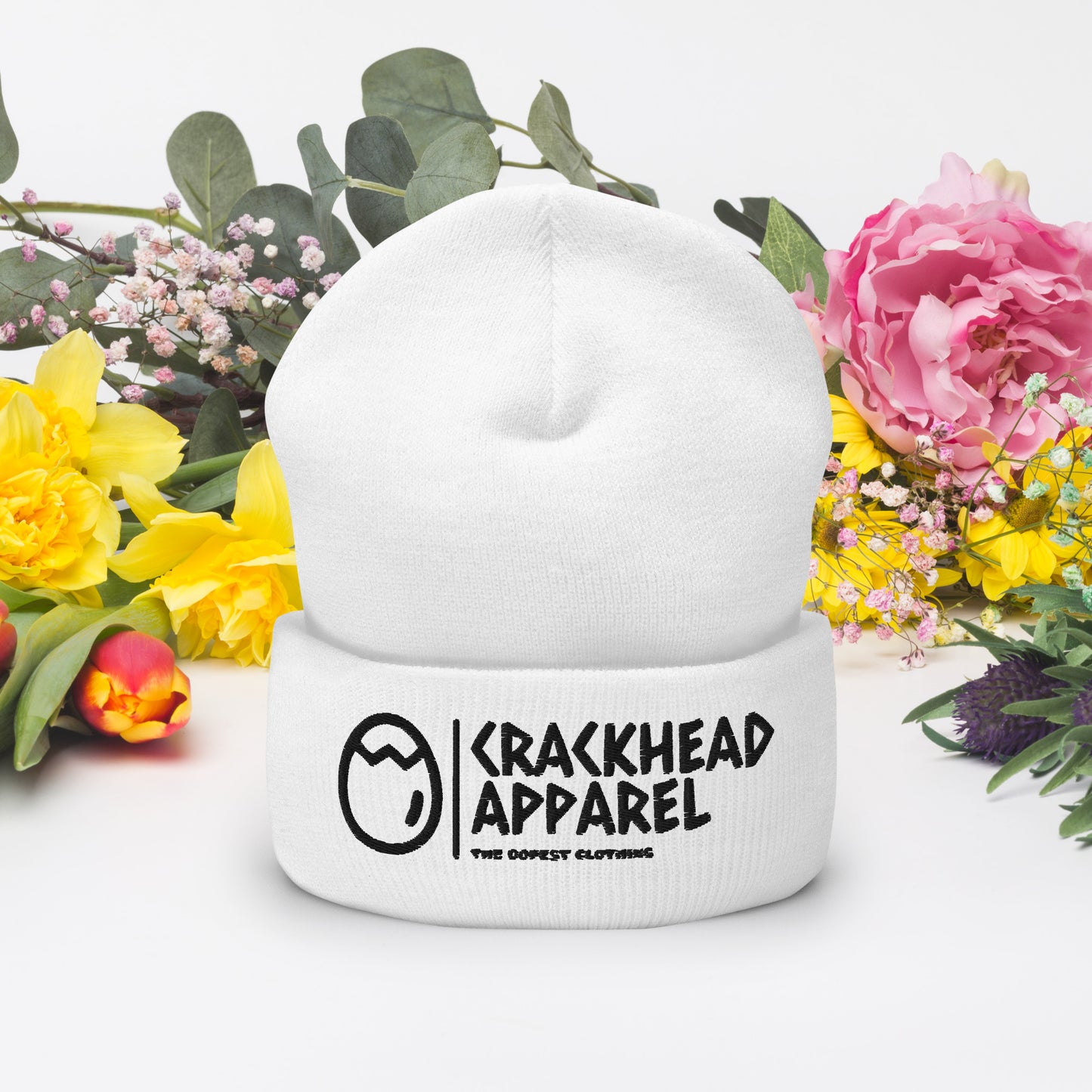 Embroidered Crackhead Apparel Cuffed Beanie - Crackhead Apparel