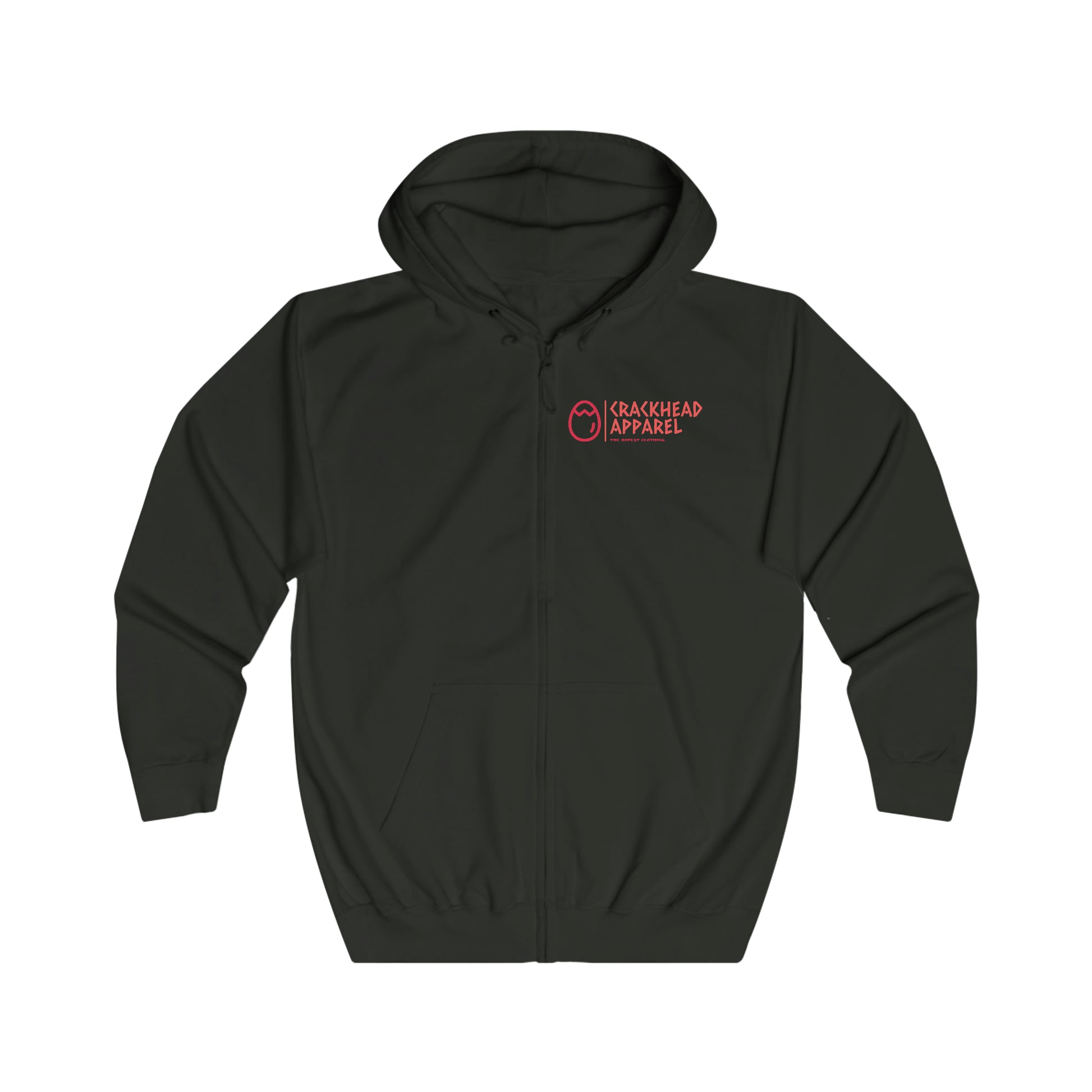 Crackhead Apparel Unisex Full Zip Hoodie - Crackhead Apparel