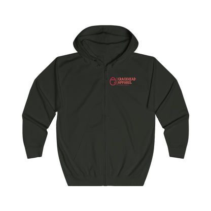 Crackhead Apparel Unisex Full Zip Hoodie - Crackhead Apparel