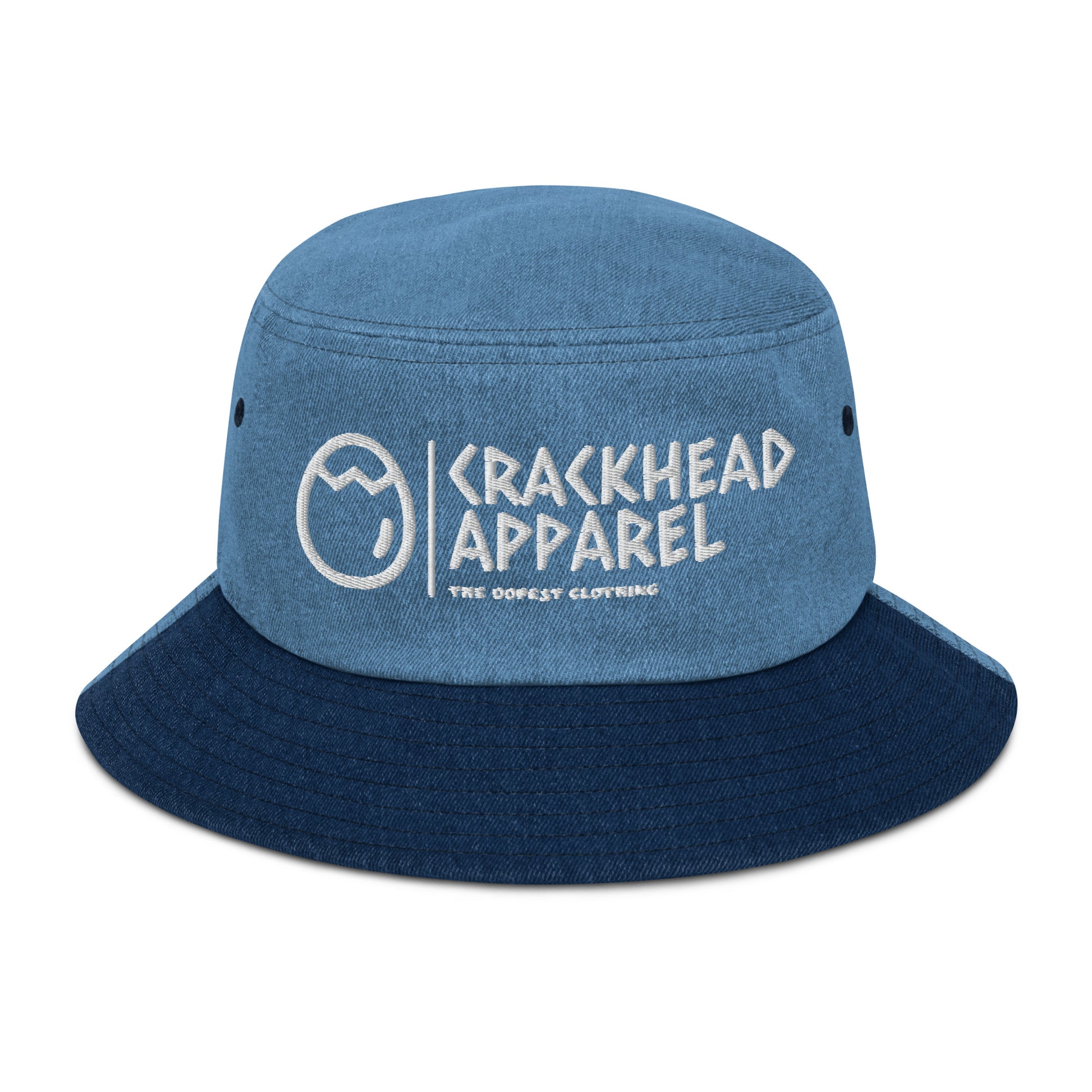 Embroidered Crackhead Apparel Denim bucket hat - Crackhead Apparel