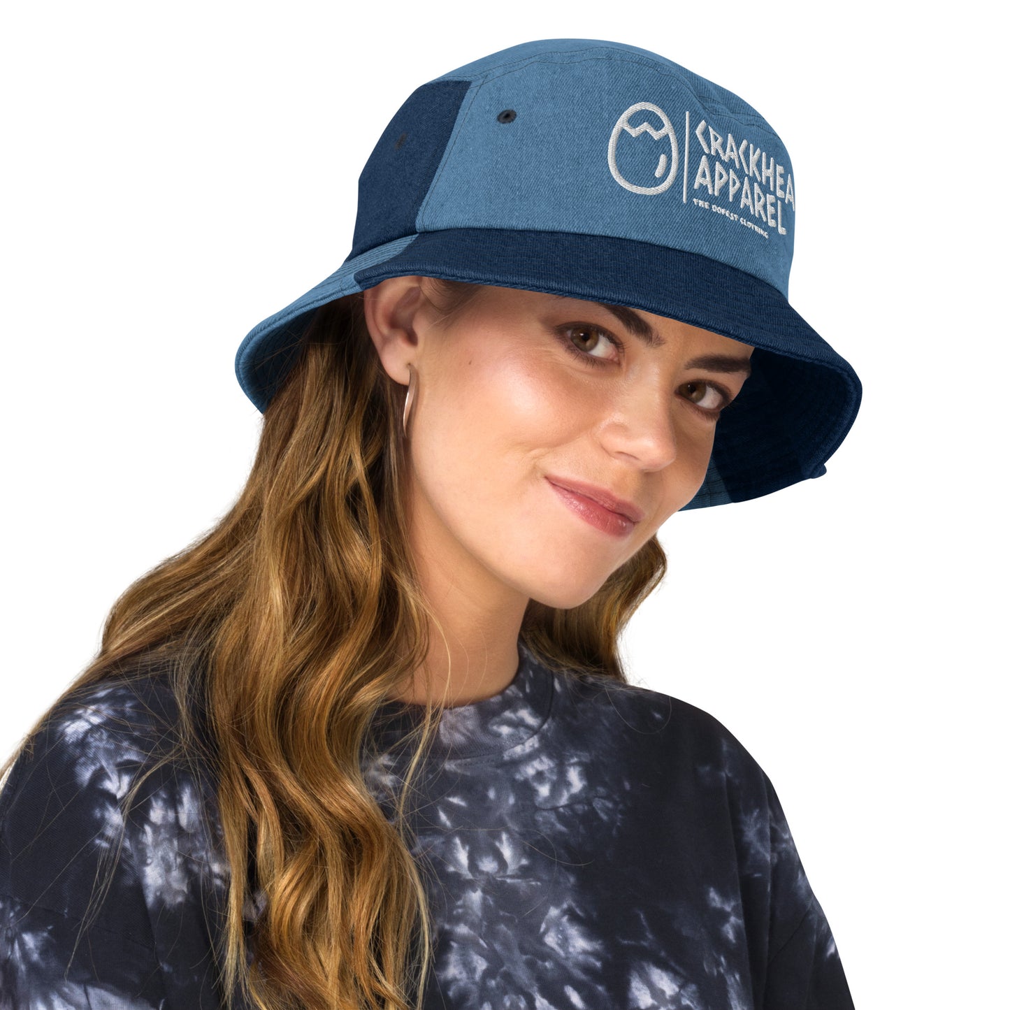 Embroidered Crackhead Apparel Denim bucket hat - Crackhead Apparel