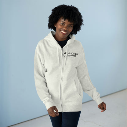 Crackhead Apparel Unisex Premium Full Zip Hoodie - Crackhead Apparel