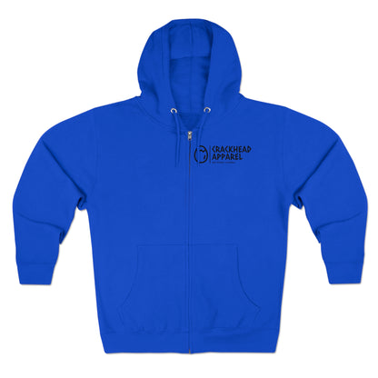 Crackhead Apparel Unisex Premium Full Zip Hoodie - Crackhead Apparel