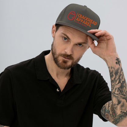 Dopest, Fire, Hot, Fresh, Coolest Embroidered Crackhead Apparel Mesh Back Snapback - Crackhead Apparel