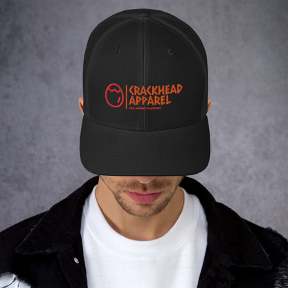 Dopest, Fire, Hot, Fresh, Coolest Embroidered Crackhead Apparel Trucker Cap - Crackhead Apparel