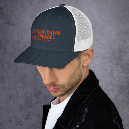 Dopest, Fire, Hot, Fresh, Coolest Embroidered Crackhead Apparel Trucker Cap - Crackhead Apparel